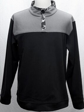 Habit Polar Fleece Snap Pullover Men’s L Black Castlerock Scent Control NWT